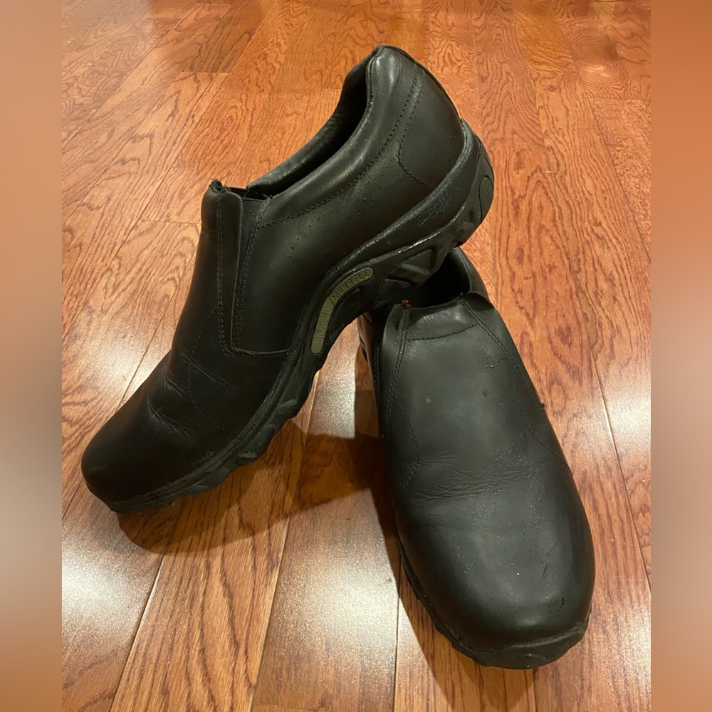 Merrell Midnight Black Slip On Loafer Shoes Men's Size 12
